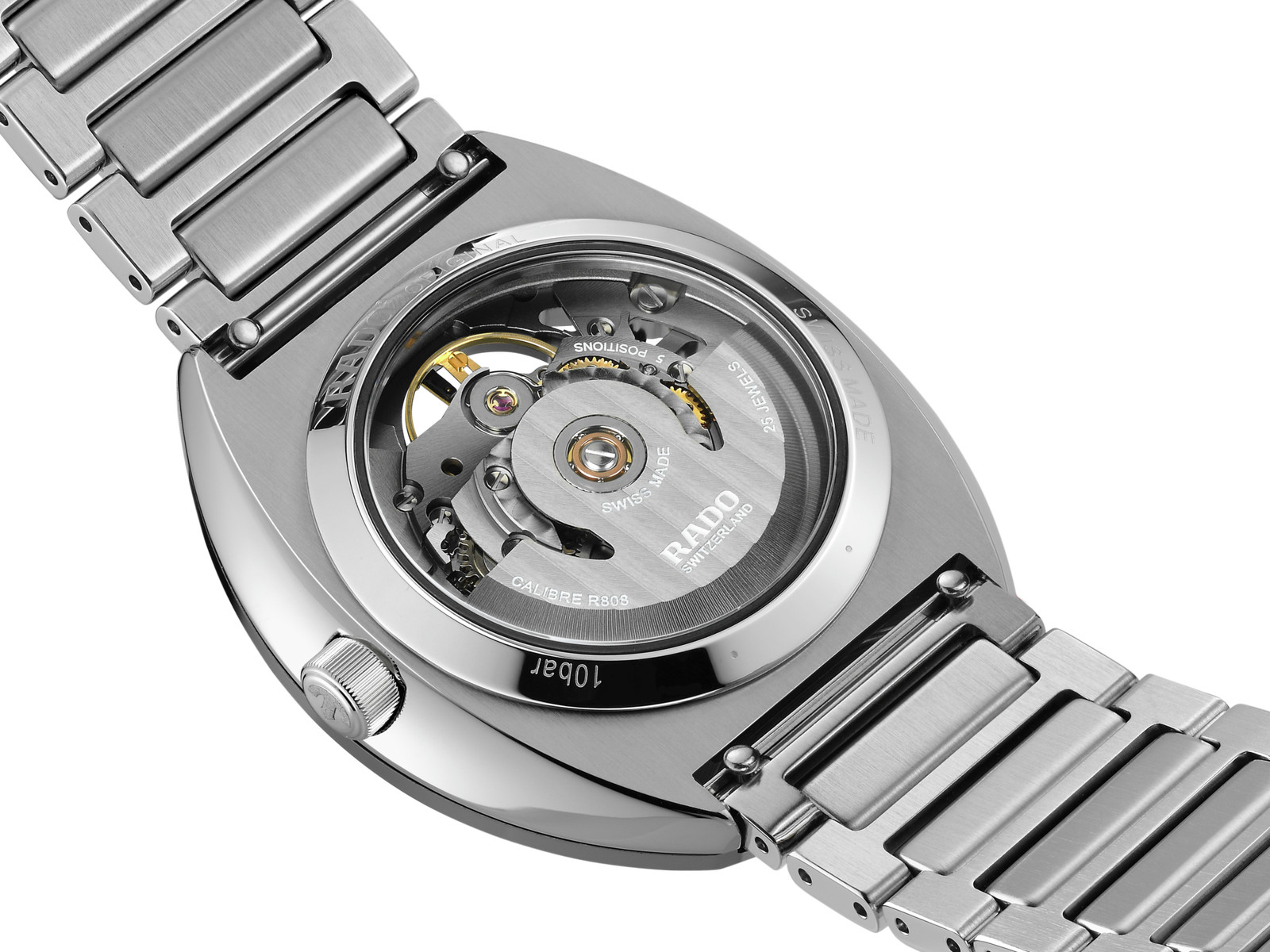 New Rado DiaStar Original Skeleton Stainless Steel Gray Dial Men Watch R12162153