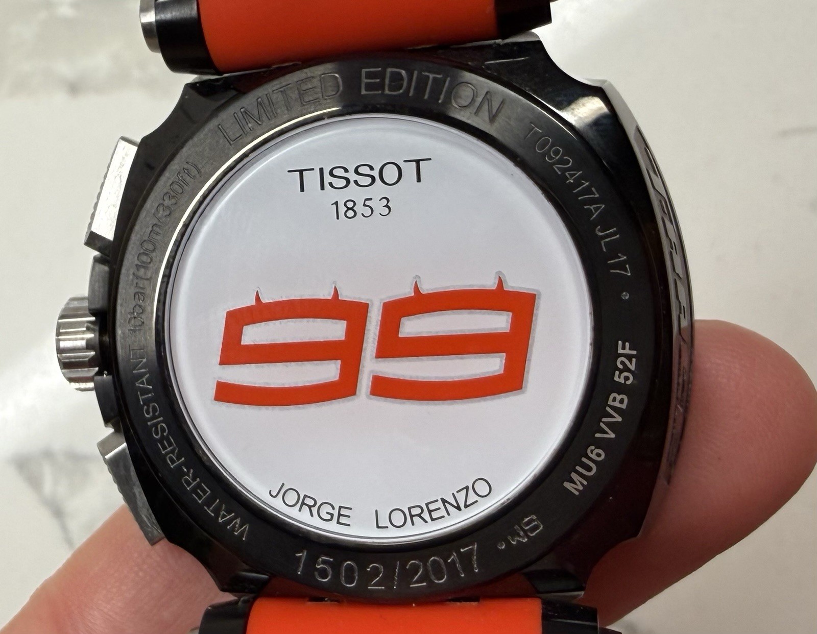 TISSOT T-Race JORGE LORENZO 2017 Limited Edition 1502/2017 Anthracite Dial Watch