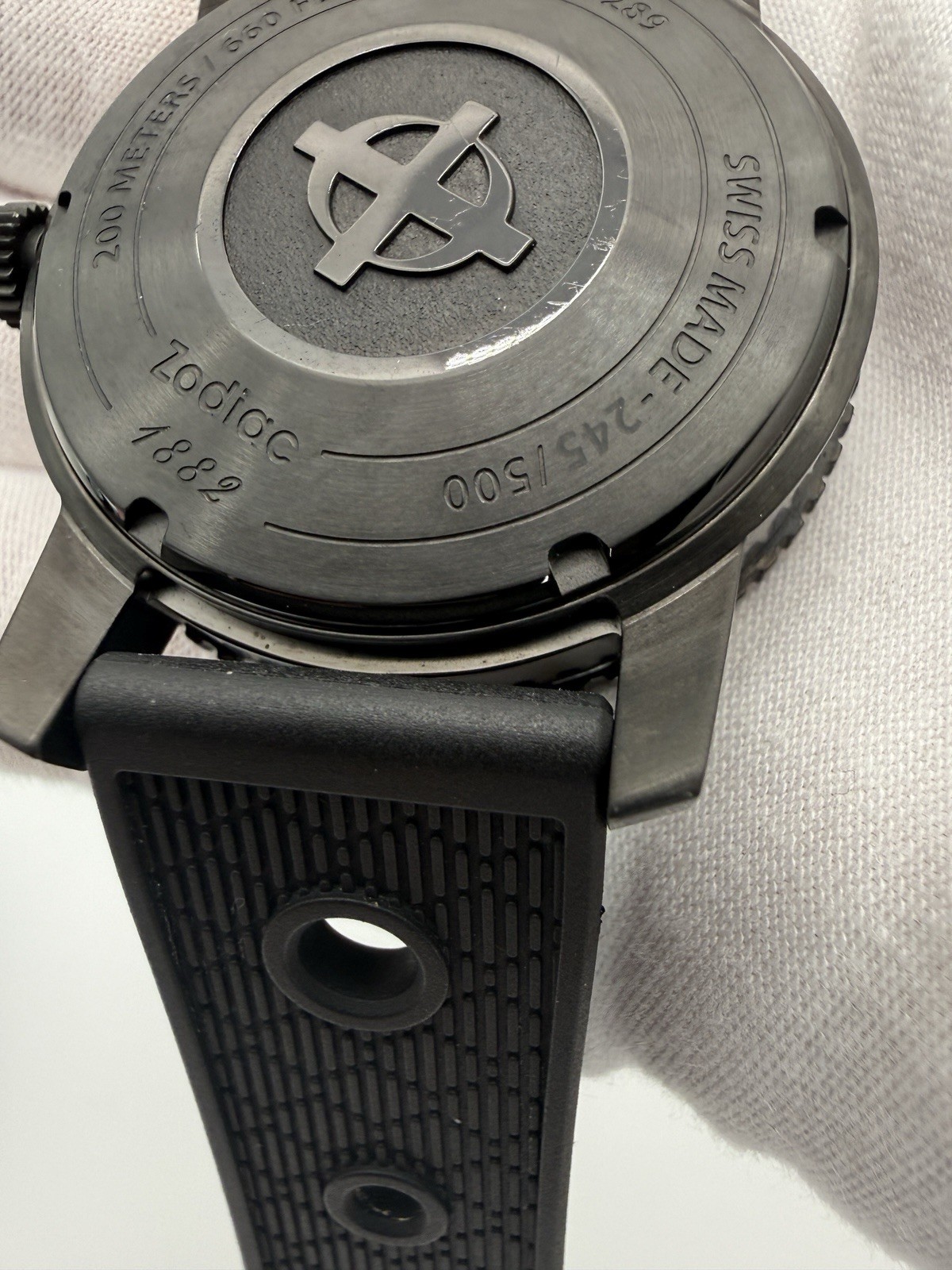 Zodiac Super Seawolf Blackout 40mm Automatic Dive Watch -Excellent Cond. W/Box
