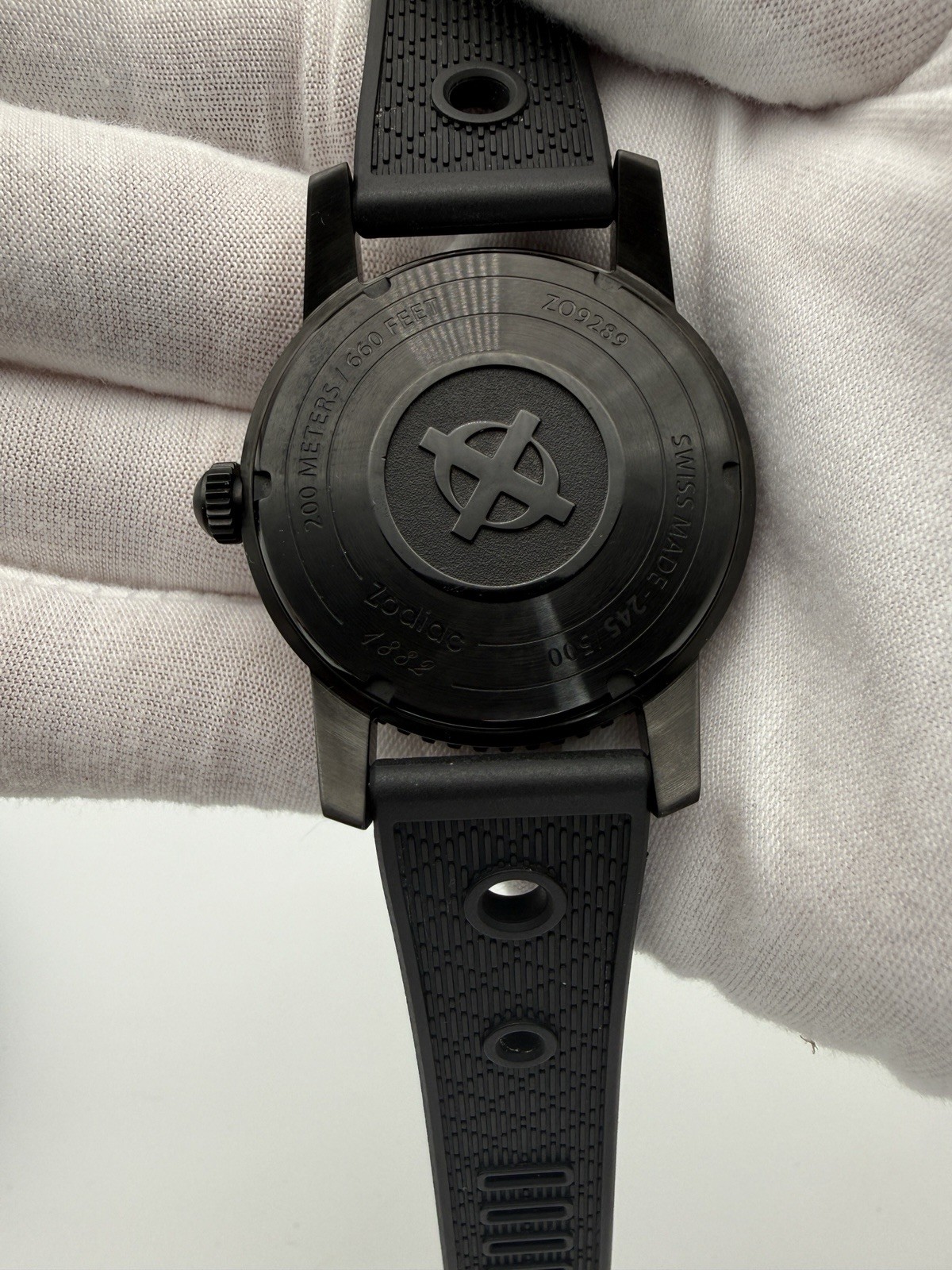 Zodiac Super Seawolf Blackout 40mm Automatic Dive Watch -Excellent Cond. W/Box