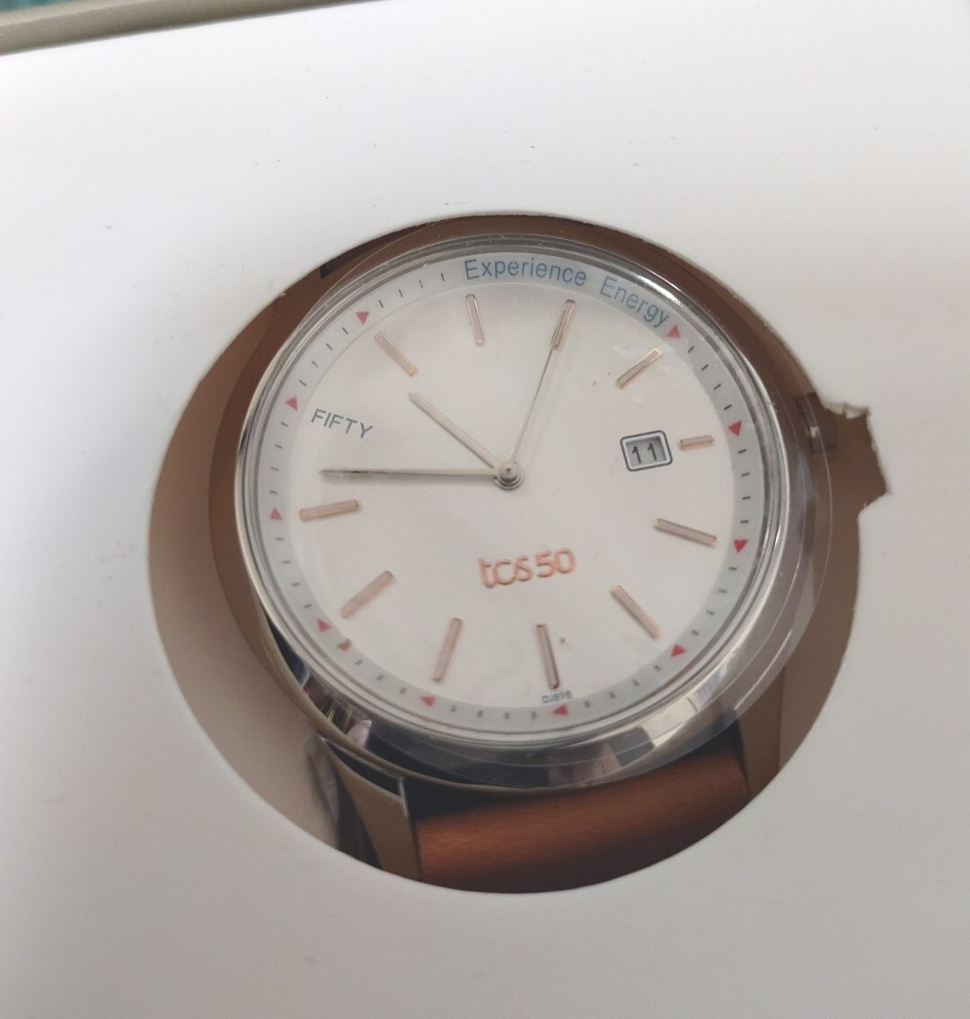 Titan Men’s Watch TATA 50th Anniversary Genuine Original Leather Band (NIB)