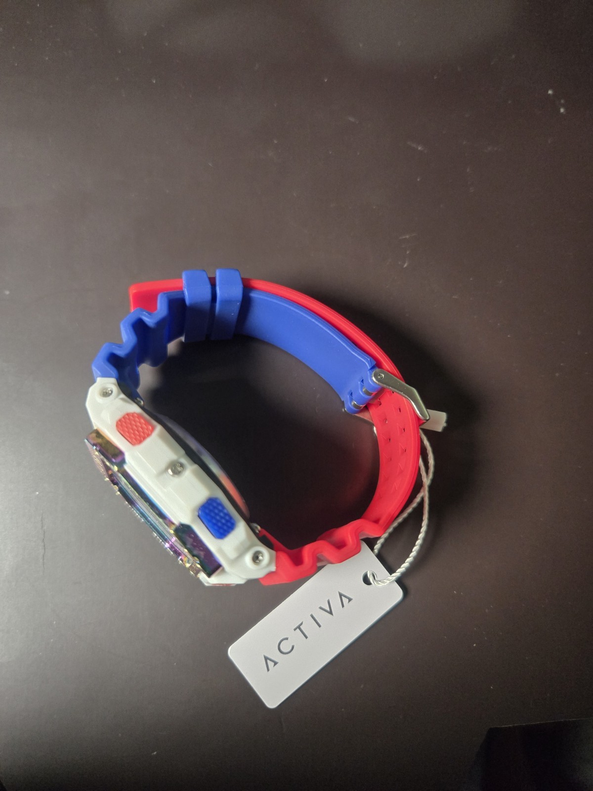 Activa Sport Watch Quartz Digital Chronograph Alarm 30m Red/Blue Resin Strap