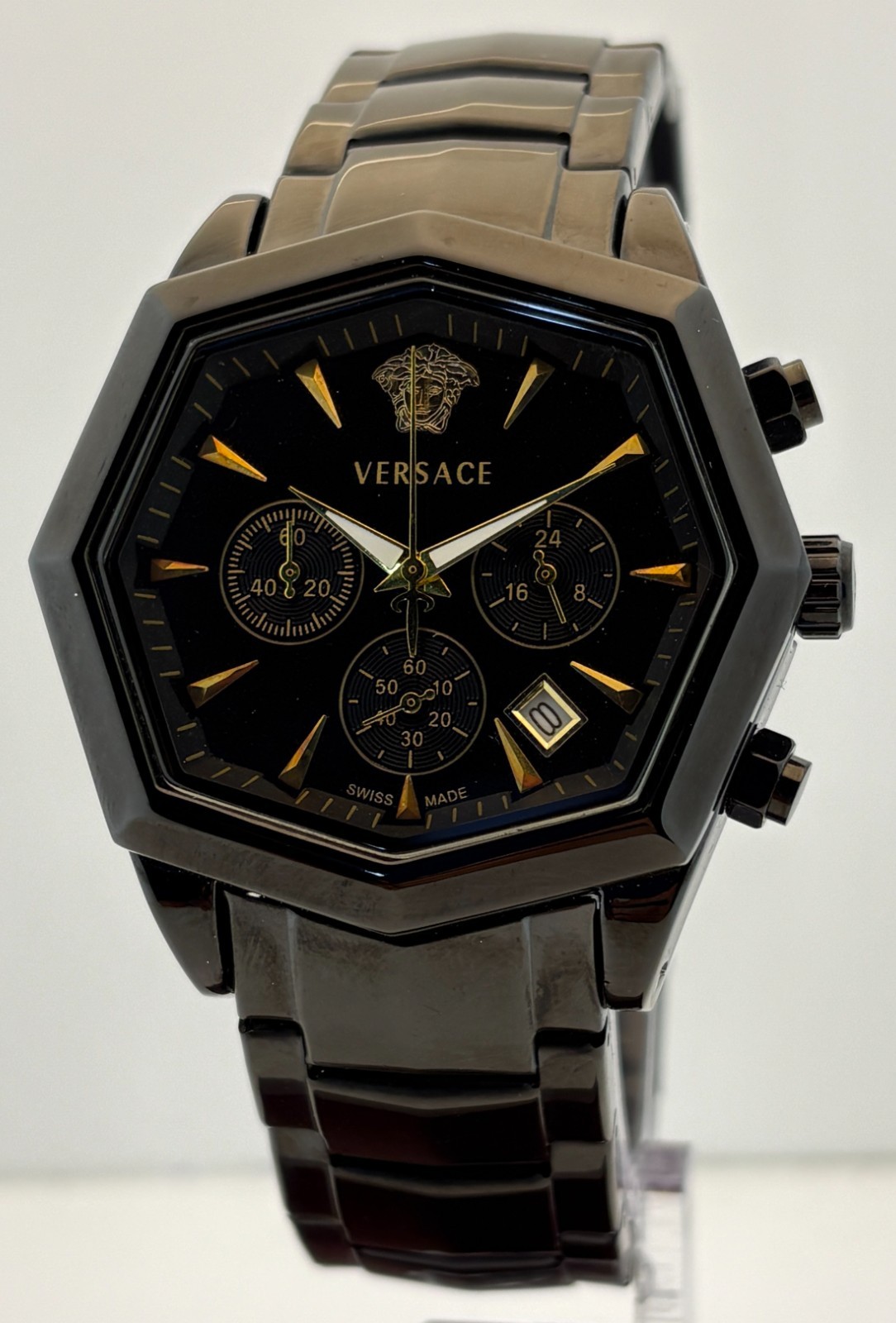 Refurbished Versace V-Legend Chrono Quartz Black Dial Sub-Sec/Date Wristwatch
