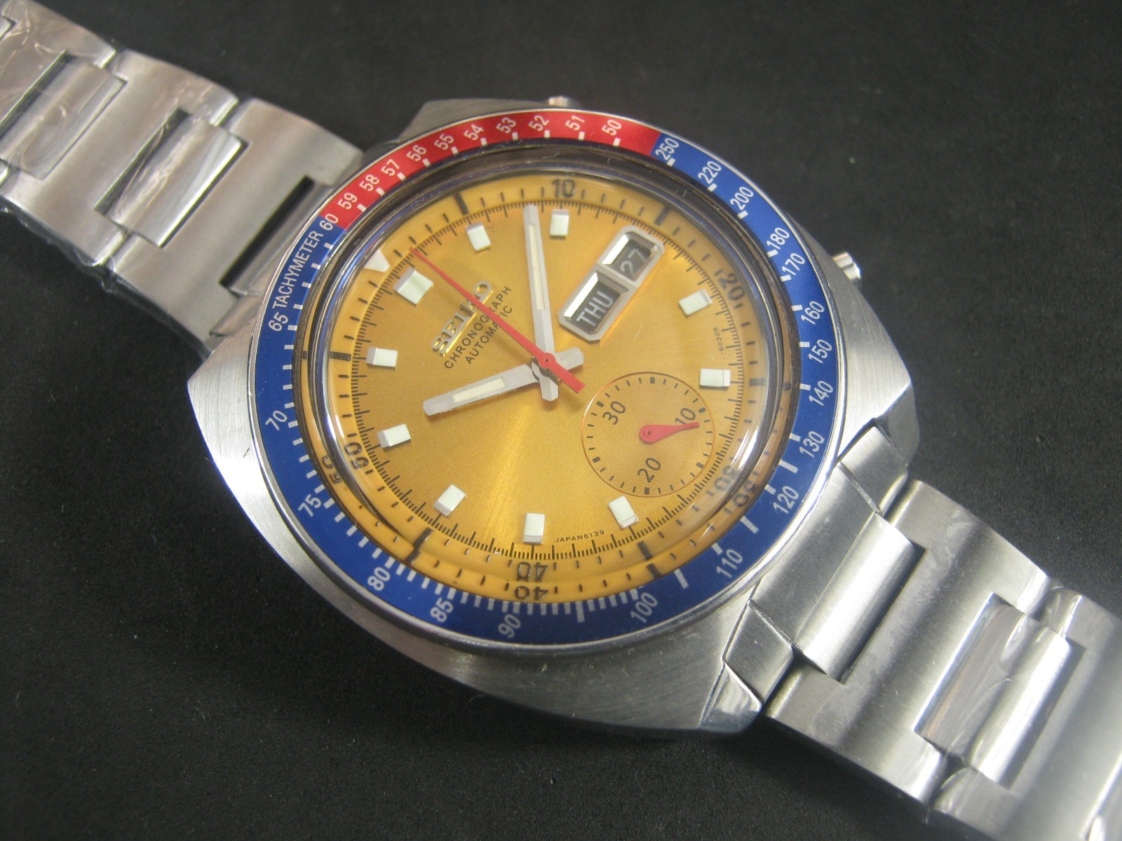 Classic Seiko 6139-6002 Pogue Chronograph Day Date Serviced A1 Condition Japan
