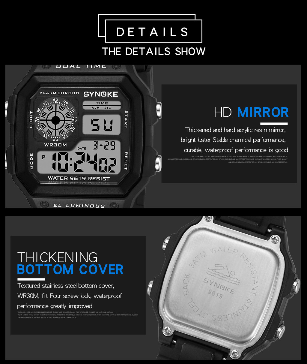 Waterproof Digital Sports Men Women Watch Military Tactical Wristwatch Best Gift