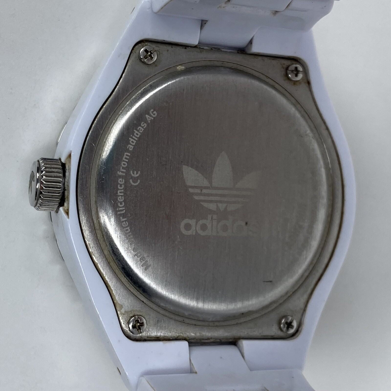 Adidas Cambridge Chronograph Watch White Polycarbonate 44mm Unisex ADH2505
