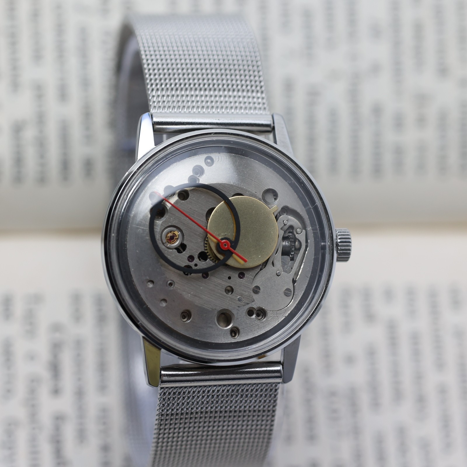 Wristwatch Raketa Skeleton Minimal Steampunk Style Vintage Soviet. Case 34mm.