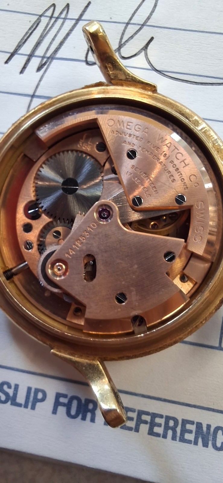 Omega 1954 Pie Pan 18K Gold Constellation w/ 18K Band & Arrow Markers
