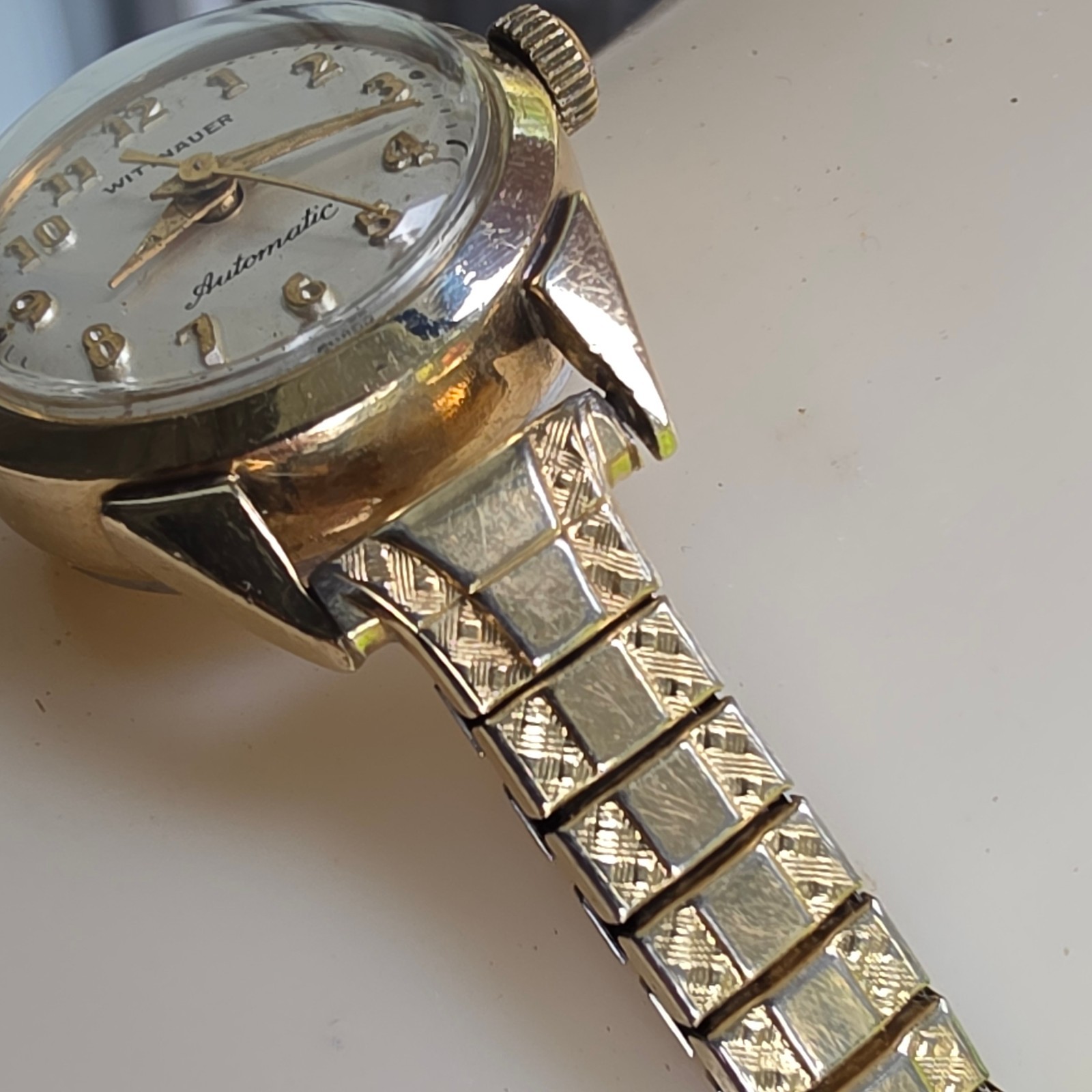 Vintage WITTNAUER Ladies automatic watch 10K GoldFilled Numeric Dial swiss 1960s