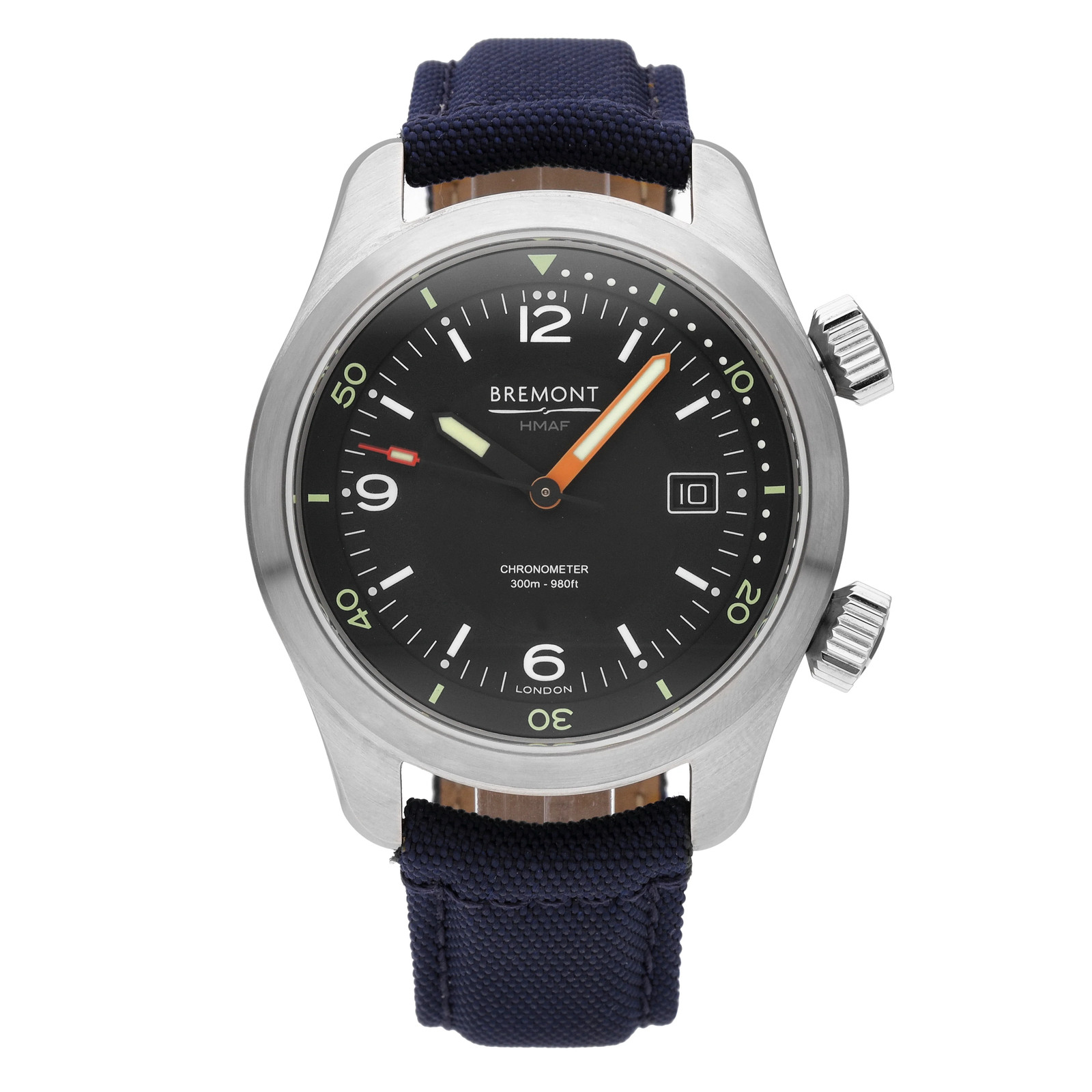 Bremont Argonaut Stainless Steel Black Dial 42mm Auto Men’s Watch ARGONAUT-R-S