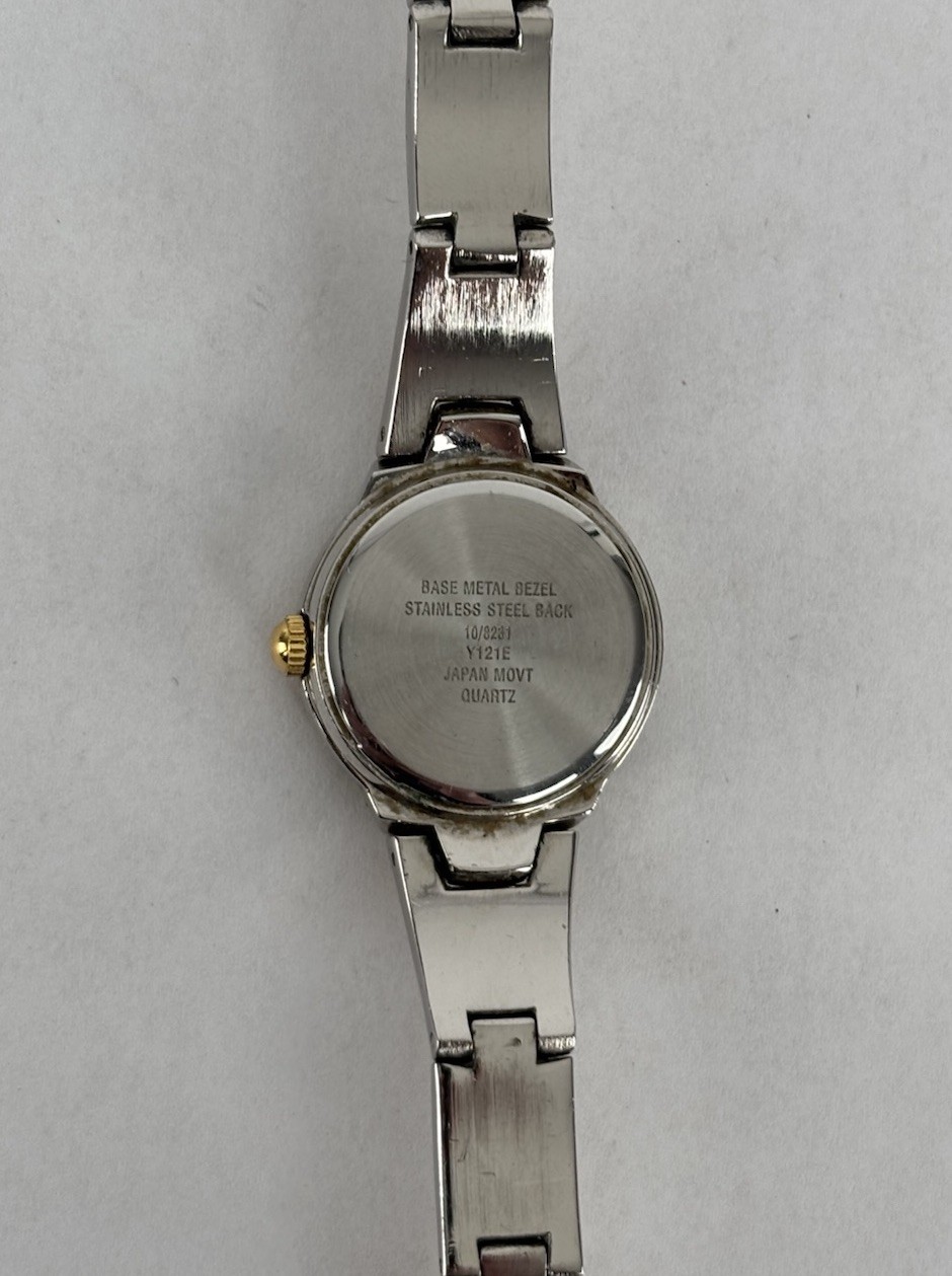 Anne Klein 10/8231 28mm Silver/Gold Tone Quartz Watch w/Bracelet & New Battery
