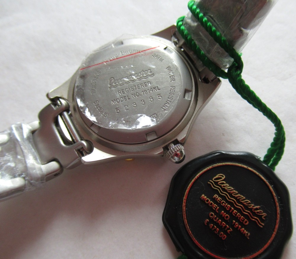 NEW Krug-Baumen OCEANMASTER 1914KL Vintage Quartz Watch Green Face Working