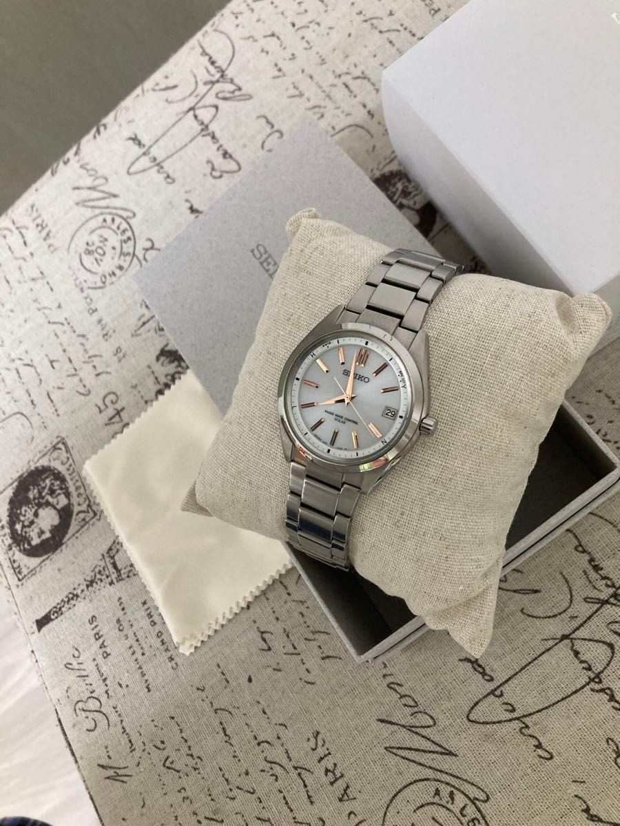 Seiko Brightz SAGZ085 Solar Radio Controlled Blue Dial Titanium Watch Japan