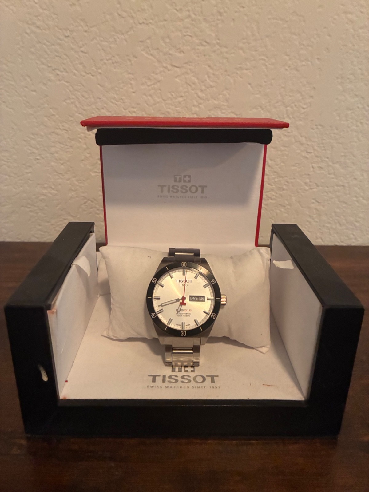 Tissot PRS516 Auto Watch 42mm Day Date See Through Back Fits 18cm 7.09in Working