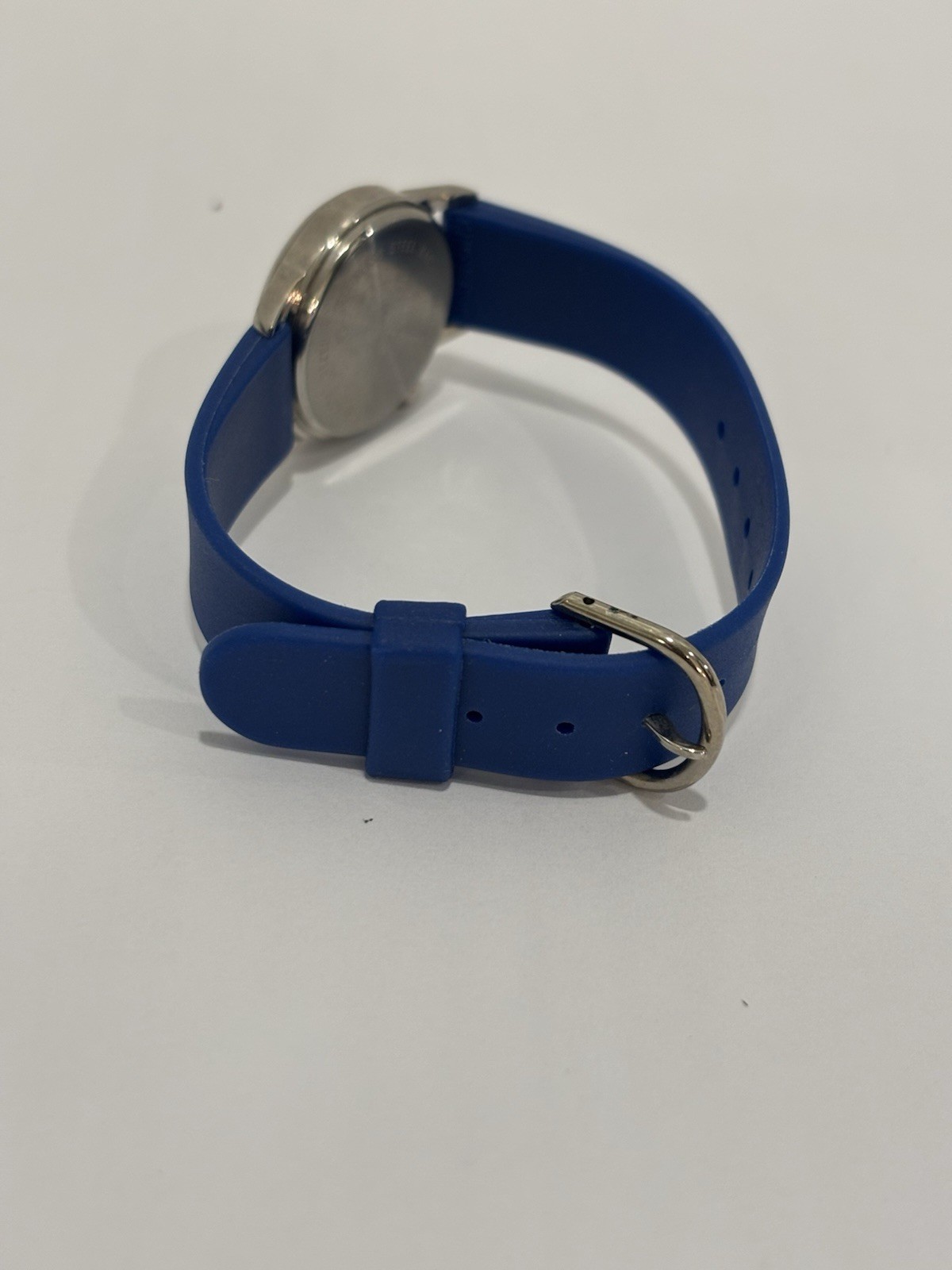 Vintage 1989 GUESS Watch Blue Grid Dial Geometric Sport Minimalist WORKING
