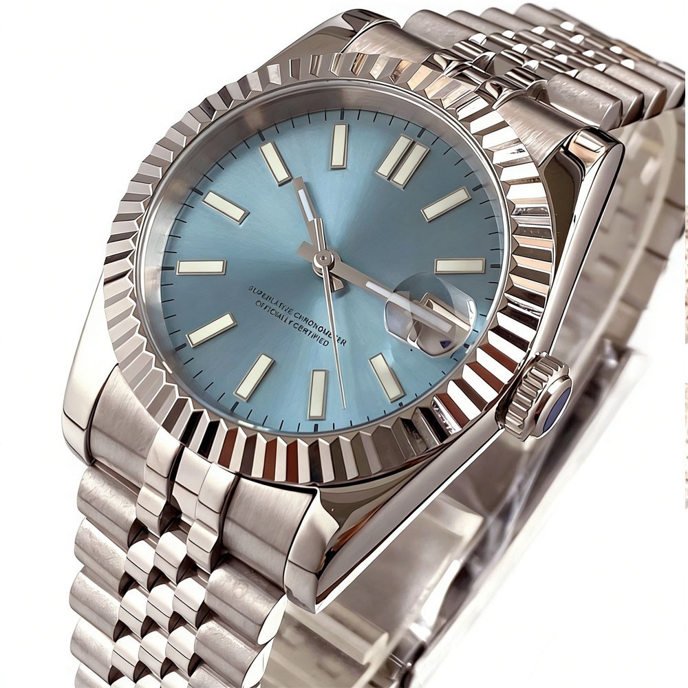 36mm/39mm Tandorio Lumen Fluted Bezel Sapphire Glass 20ATM NH35A Men Auto Watch