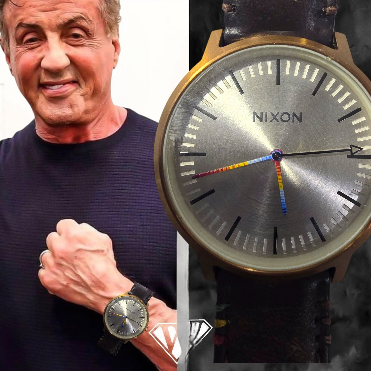 Nixon Porter 40mm Rose Gold Stainless Steel Watch, Leather Band,New Battery.