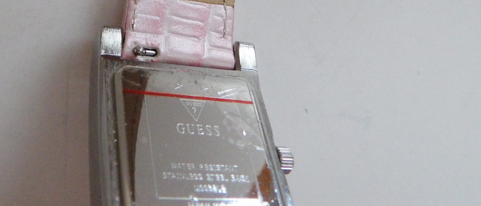 GUESS Breast Cancer Awareness Watch w/ 3 Different Interchangeable Leather Bands
