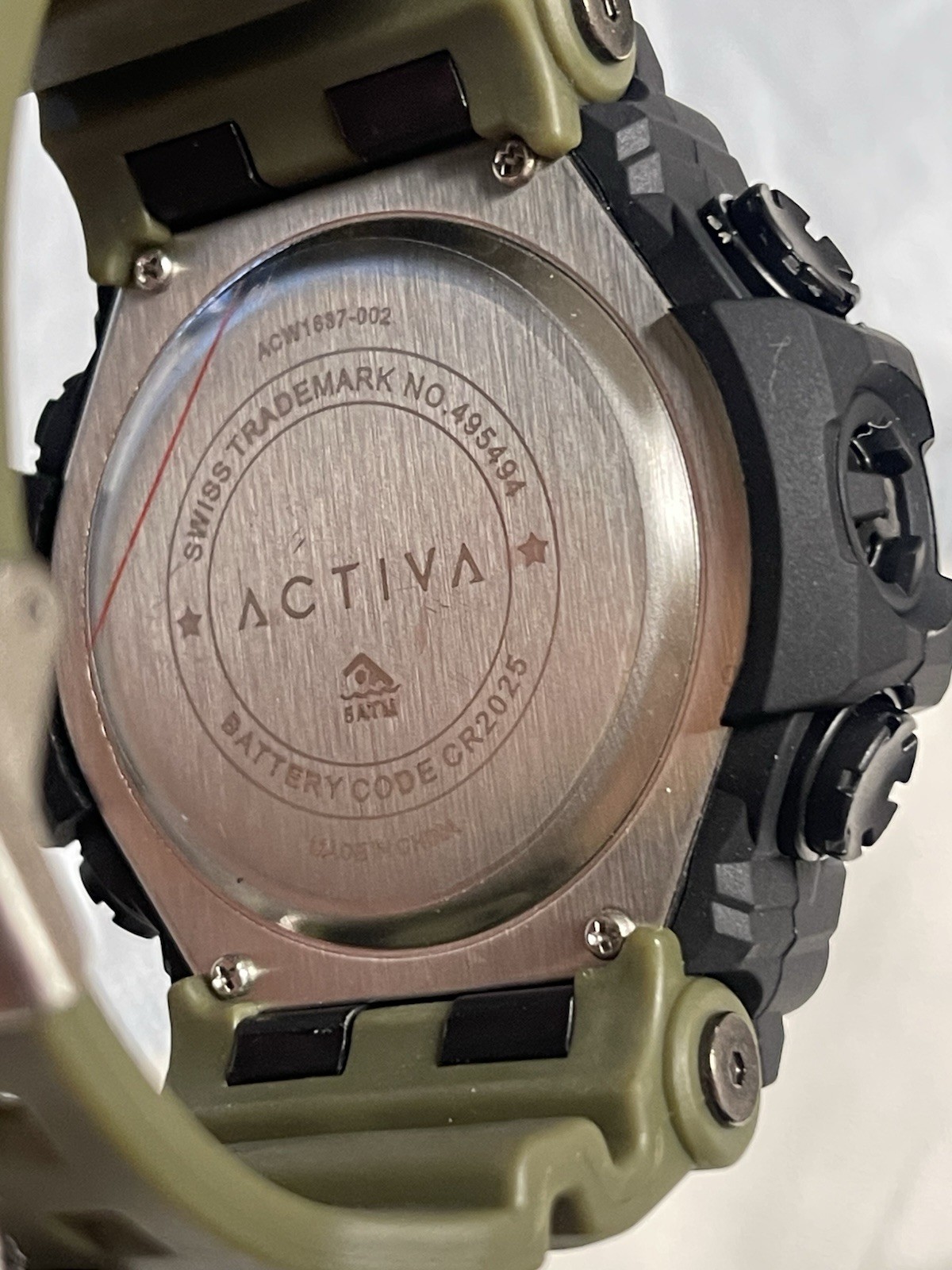 Activa – Invicta Men’s 56mm watch Black face and army green band