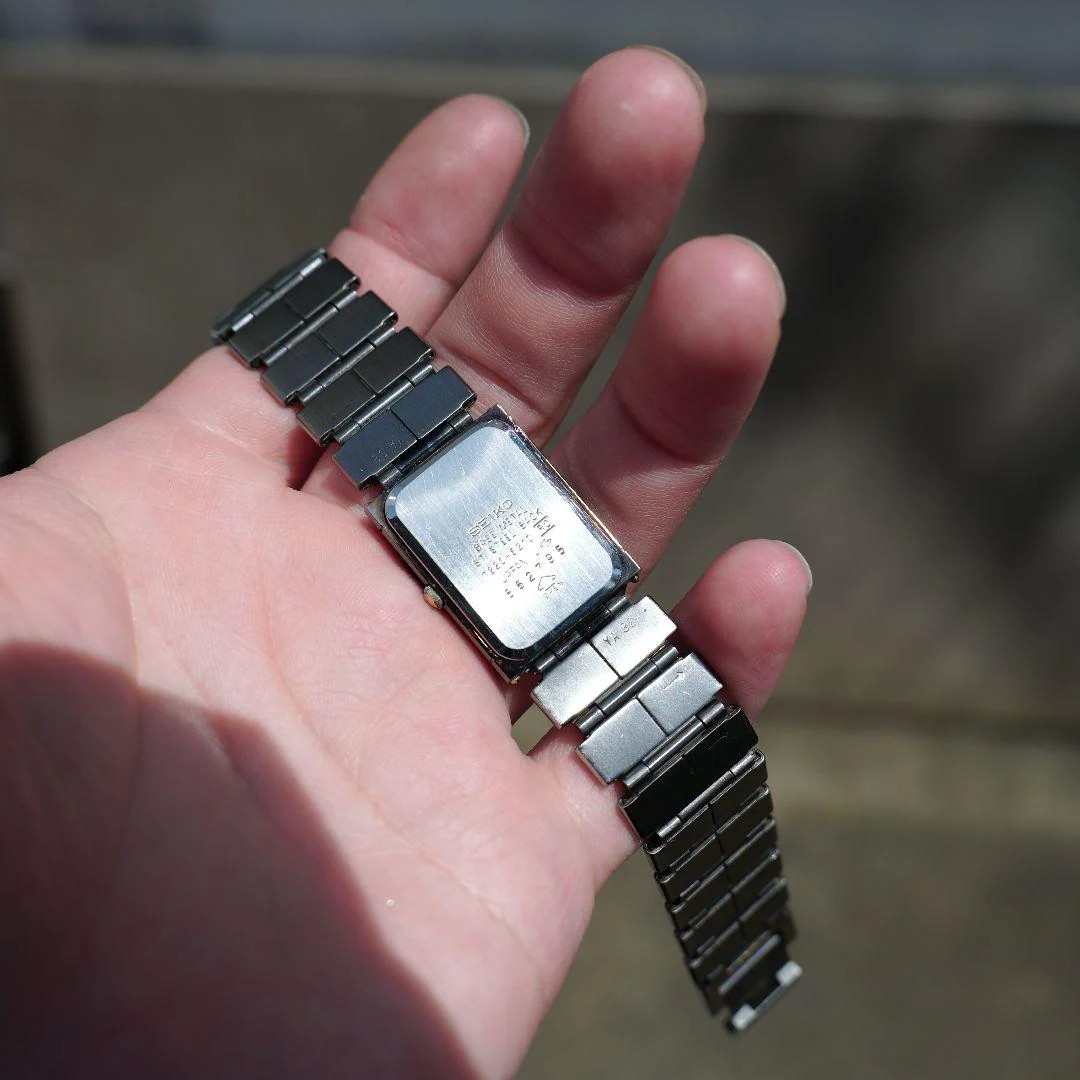Seiko ARC Rectangular Quartz Stainless Watch 0.83×1.18in