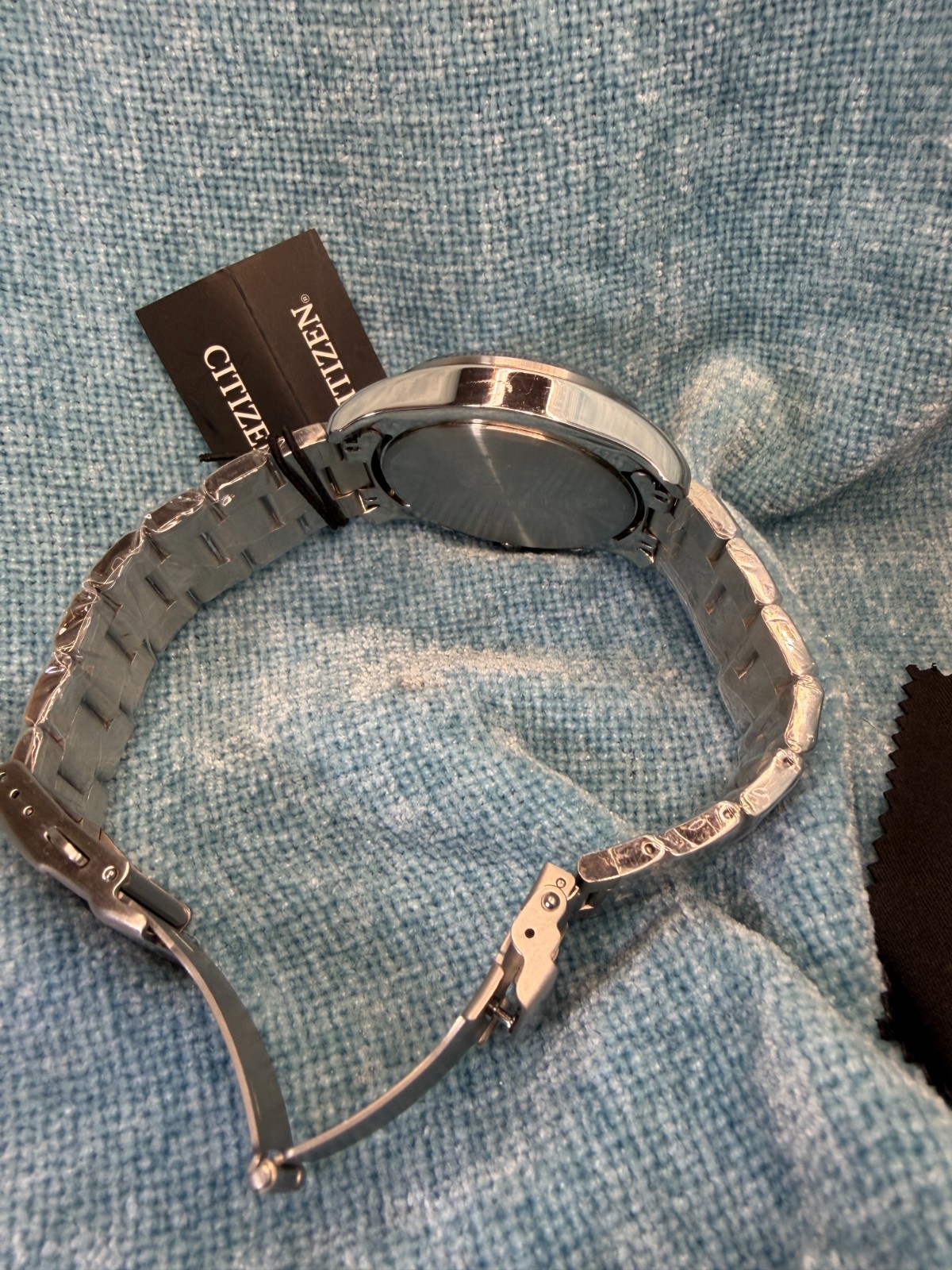 Citizen Eco-Drive SS Blue Dial Quartz Men Watch AT9030-80L SEE DESCRIPTION $255