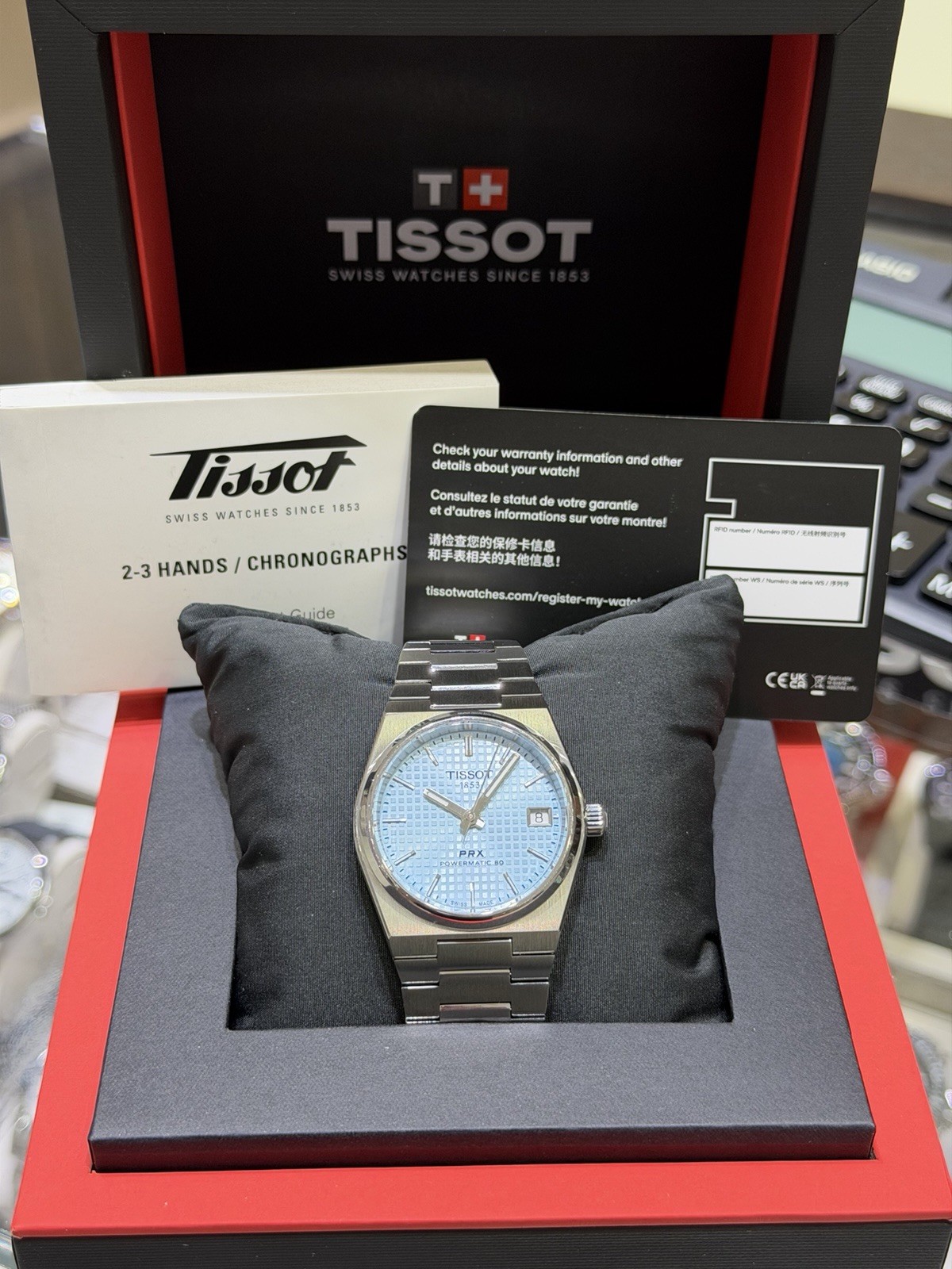 New Tissot PRX Powermatic 80 Ice Blue 35MM Women’s Watch T137.207.11.351.00