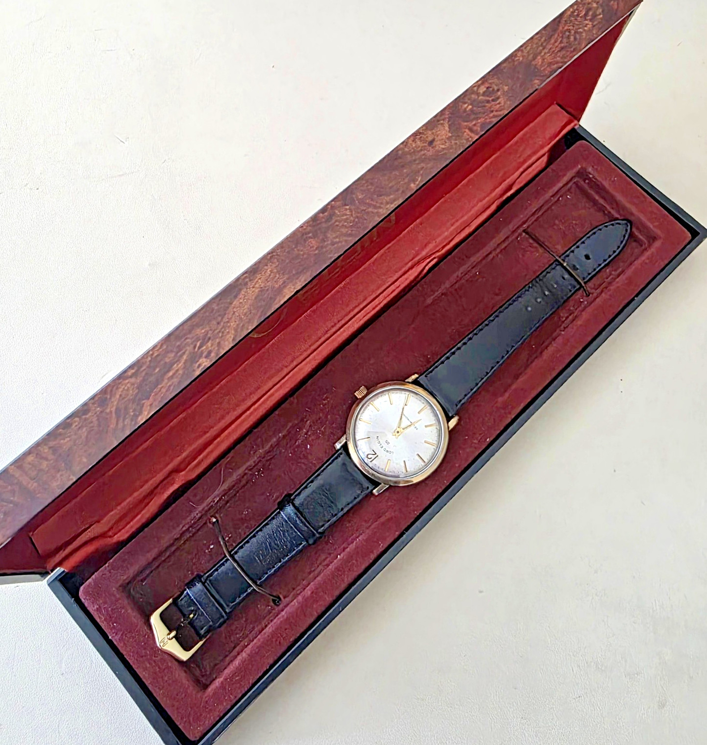 Vintage 1961 Men’s LORD ELGIN 25 Jewel Self-winding 10K GF Bezel Swiss Watch Box