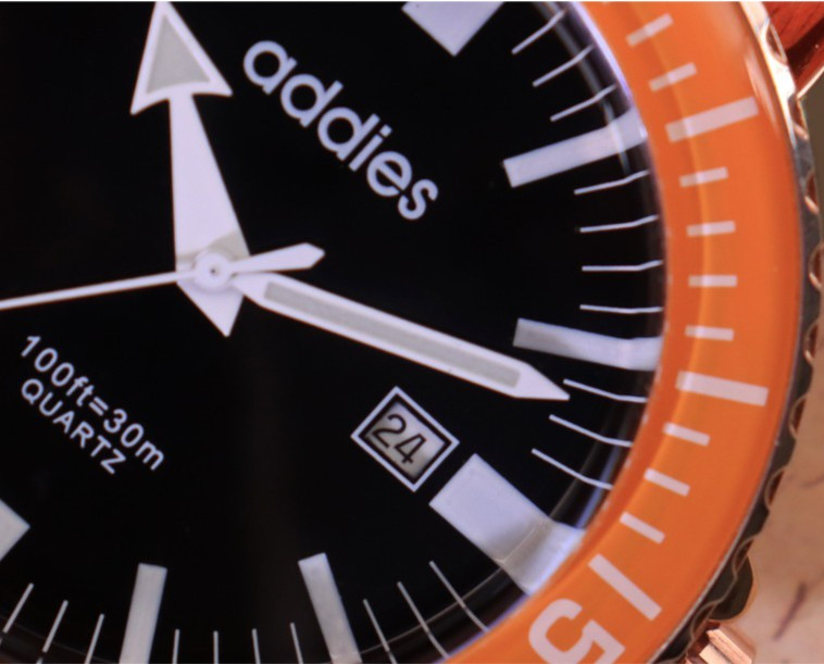 44MM ADDIESDIVE Quartz Diver Sports Watch Men’s Nylon Waterproof Luminous NEW