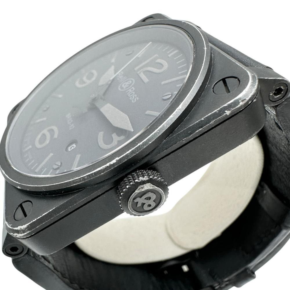 Bell Ross BR03-92 Phantom Black Automatic 42mm Date Leather Men’s Watch