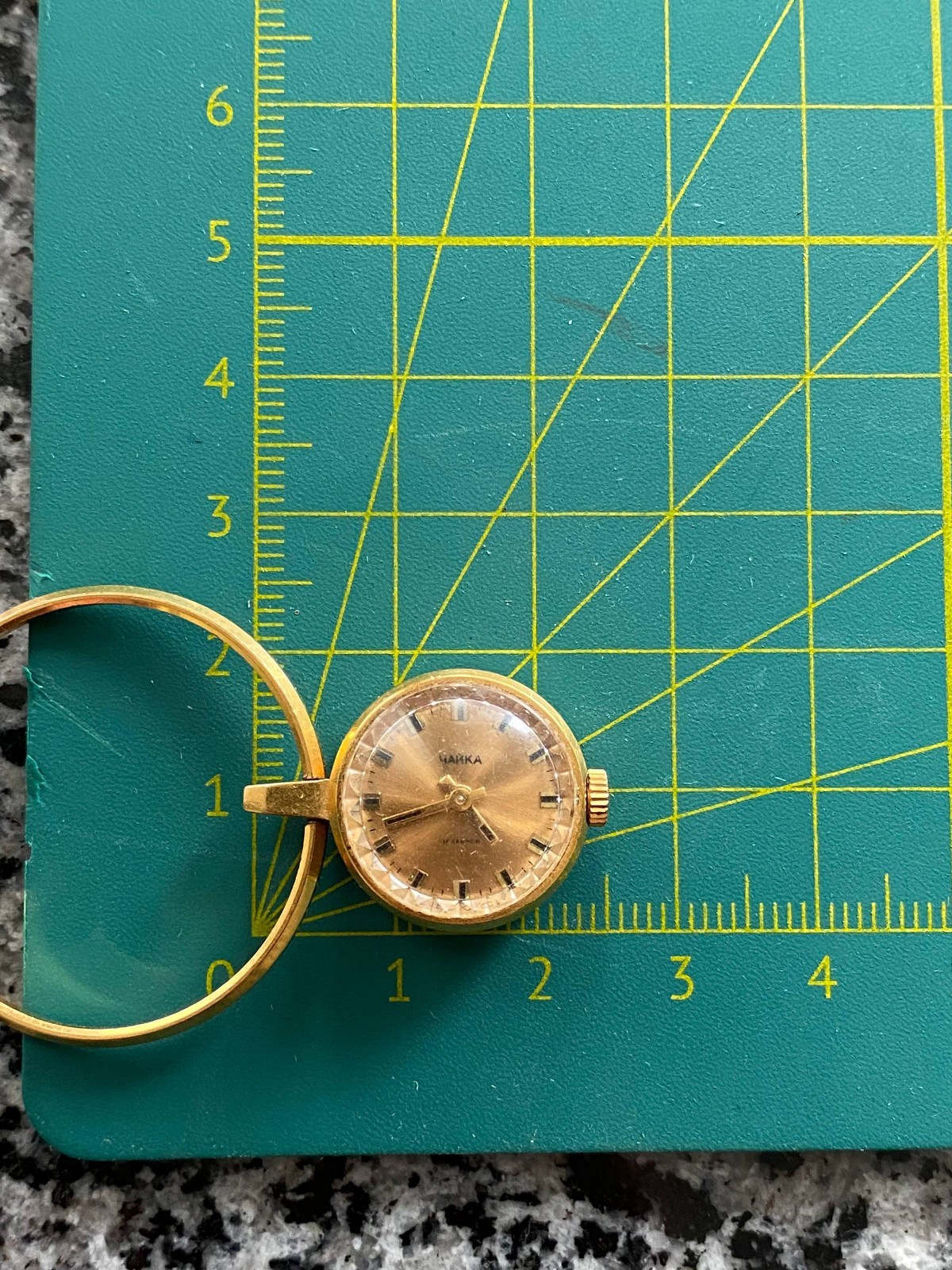 Vintage Chaika Watch Coulomb Women Soviet mechanical Wristwach Gold Plated Au- 5