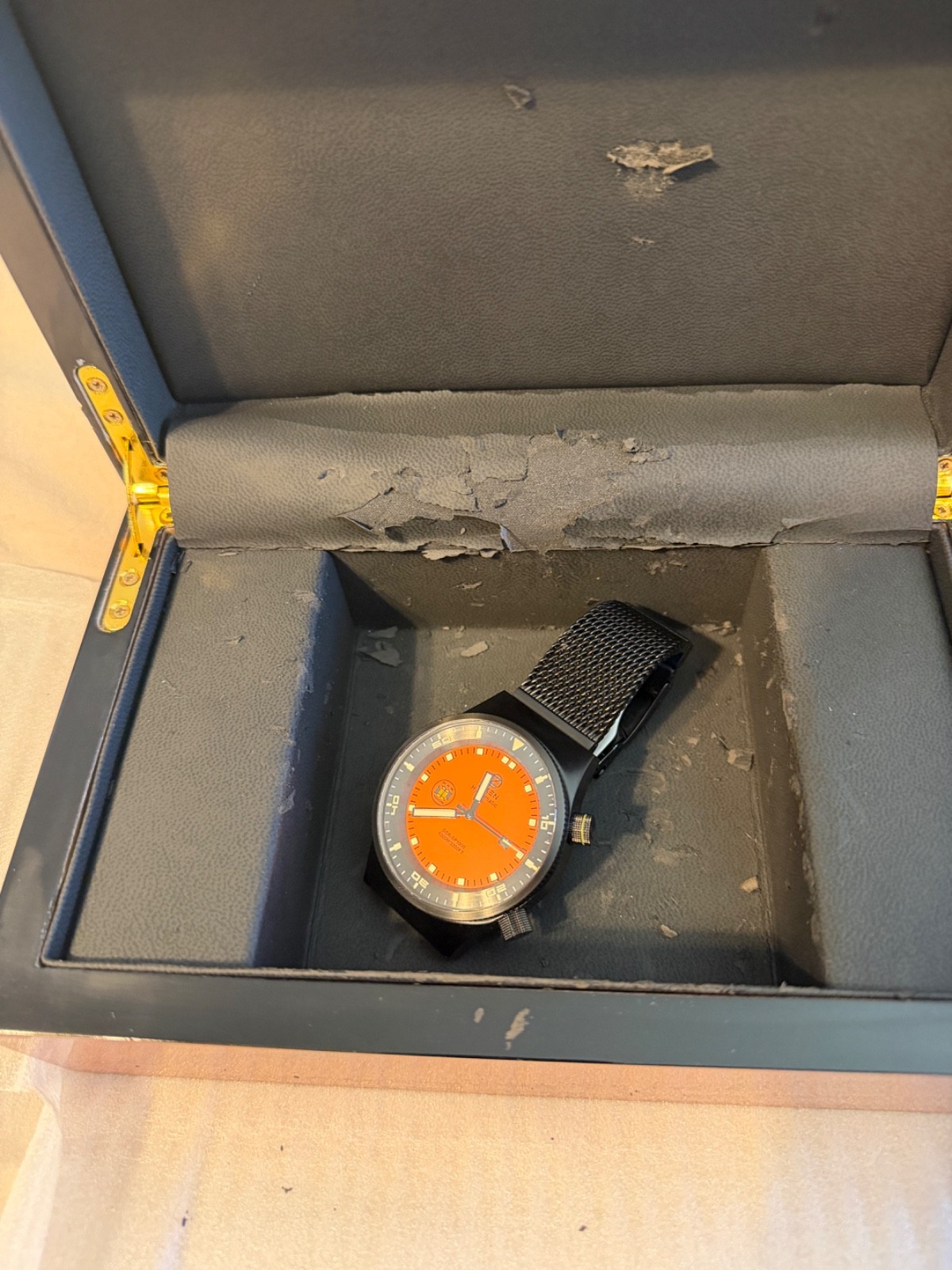 ZIXEN DSR1000 HYDROMATIC DEEP SEA RESEARCH 1000M DIVER BLACK PVD 44MM Excellent!