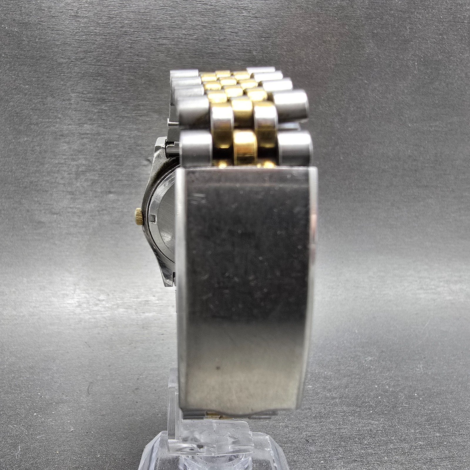 Bulova Accutron Watch Men 35mm Silver Dial Two Tone Daydate Round New Battery