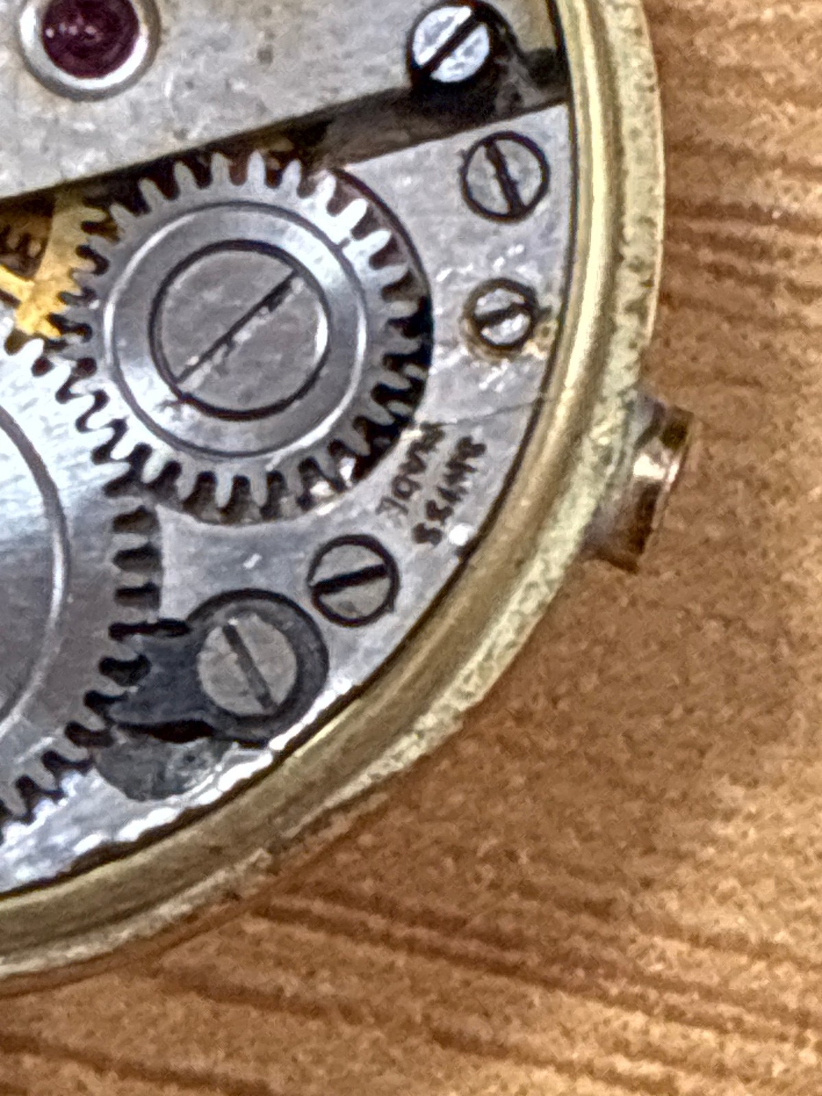Vintage Dennison 9ct Gold Craftsman Watch 1930s Swiss Movement Not Working