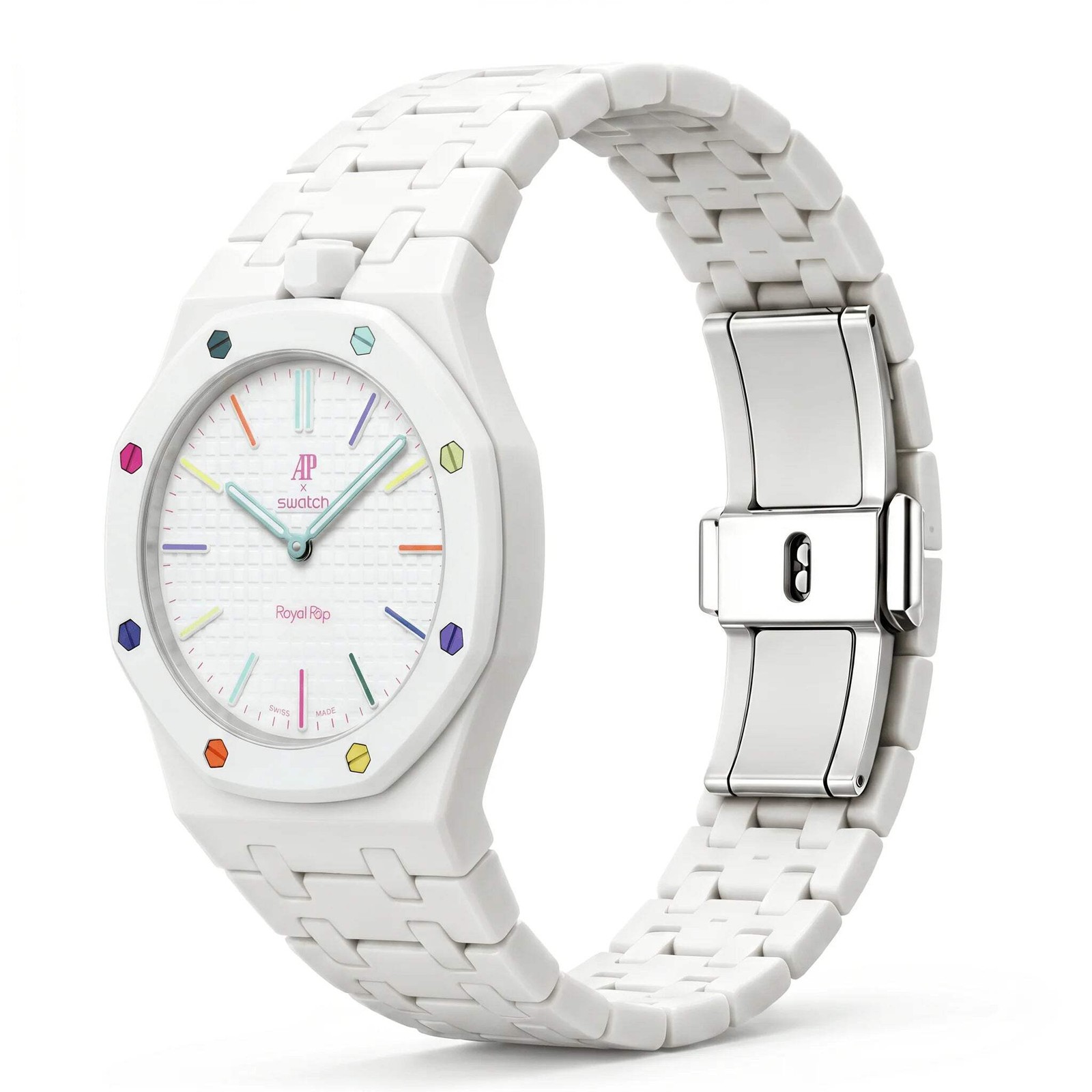 Swatch x AP Royal Pop HUIT BLANC Bioceramic Bracelet SSX03W100N