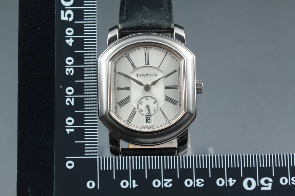 TIFFANY&Co. Mark Coupe Date Silver Roman Small Seconds Quartz 31mm Men’s Watch
