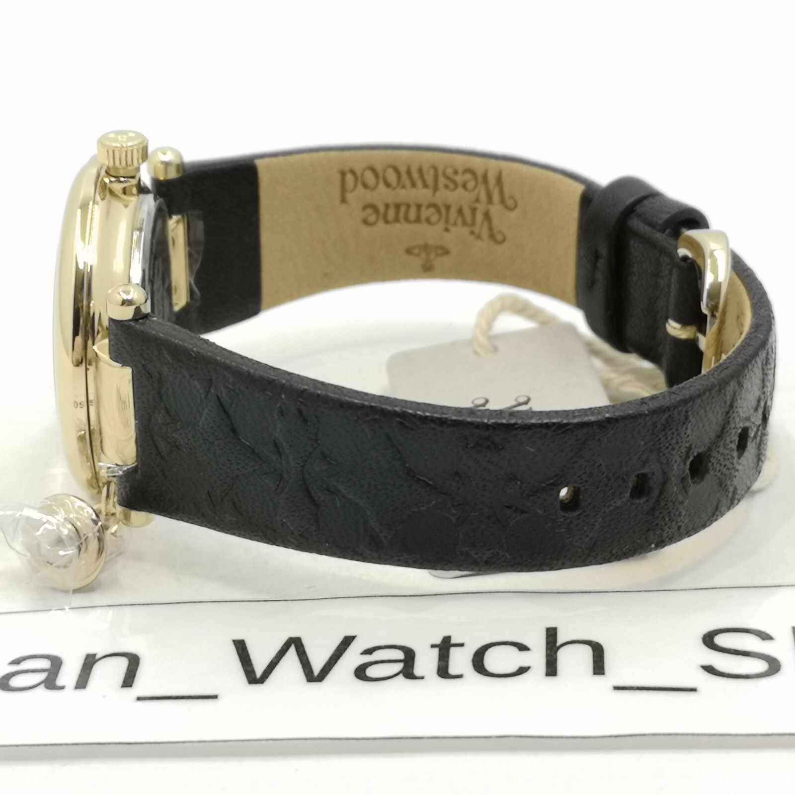 Vivienne Westwood VV006BKGD Black Leather Quartz Women’s Watch New in Box