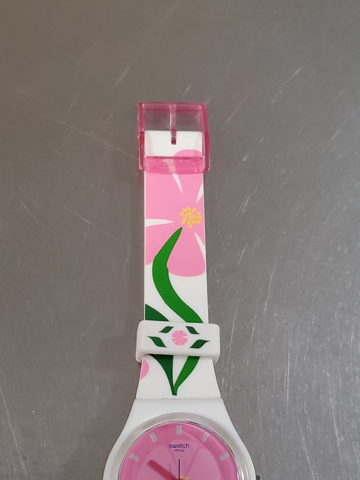 Swatch Watch Primevere GZ304 Analog 2017 Swiss Quartz Floral Plant Design 34 mm