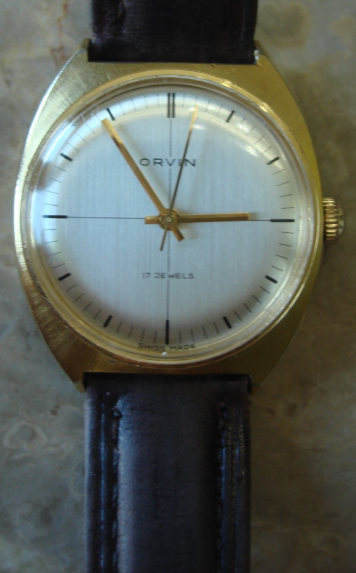 1970’s Orvin Brushed Crosshair Dial Swiss 17 Jewels AS ST 1950/51 wristwatch