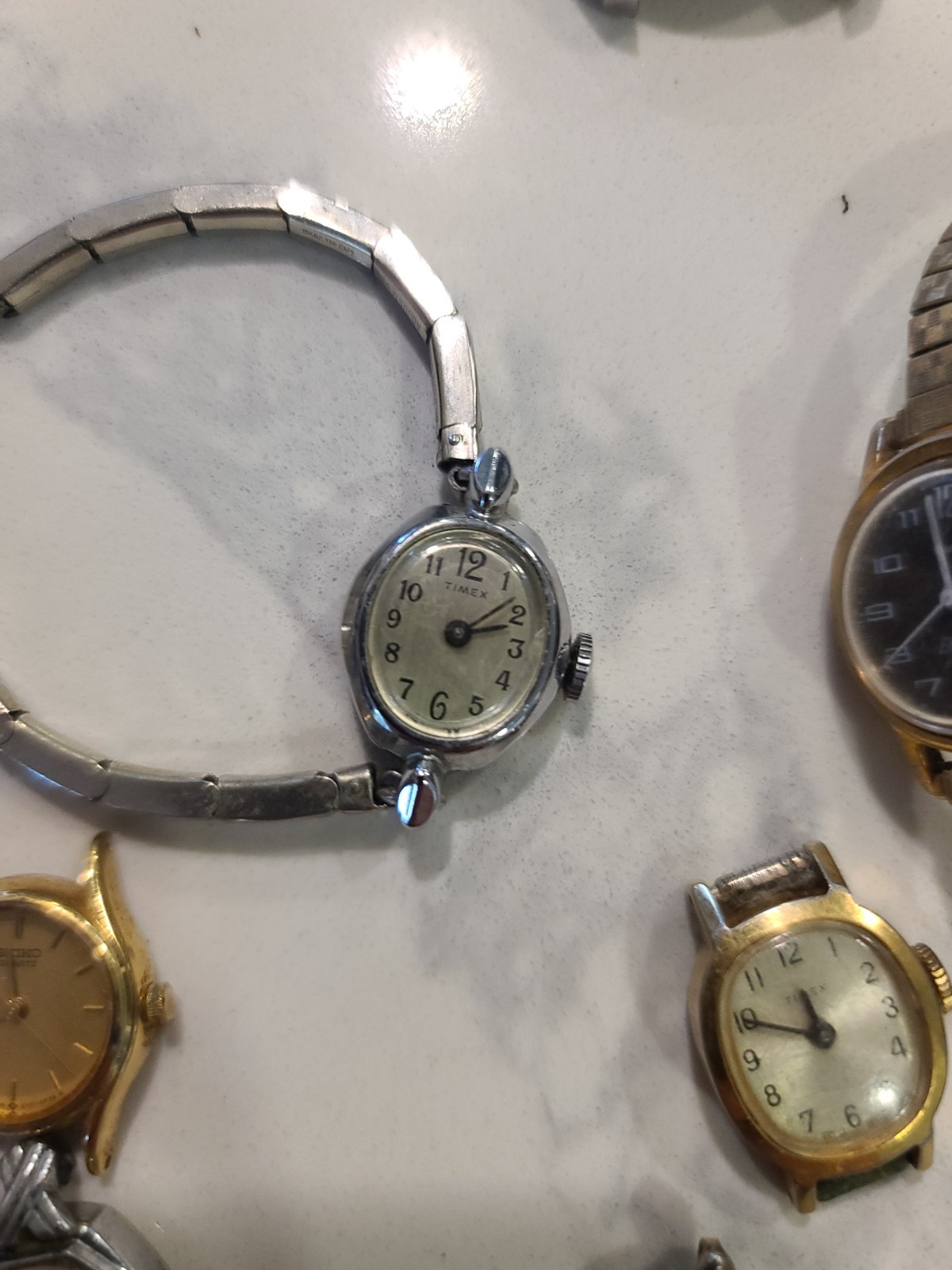 Vintage Watch Lot Timex Benrus Seiko Pulsar Waltham Accurist Parts/Repair 20+