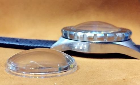 Sandoz Typhoon Diver Windshield 70s Crystal 1/1 used 14Y+ JAPAN