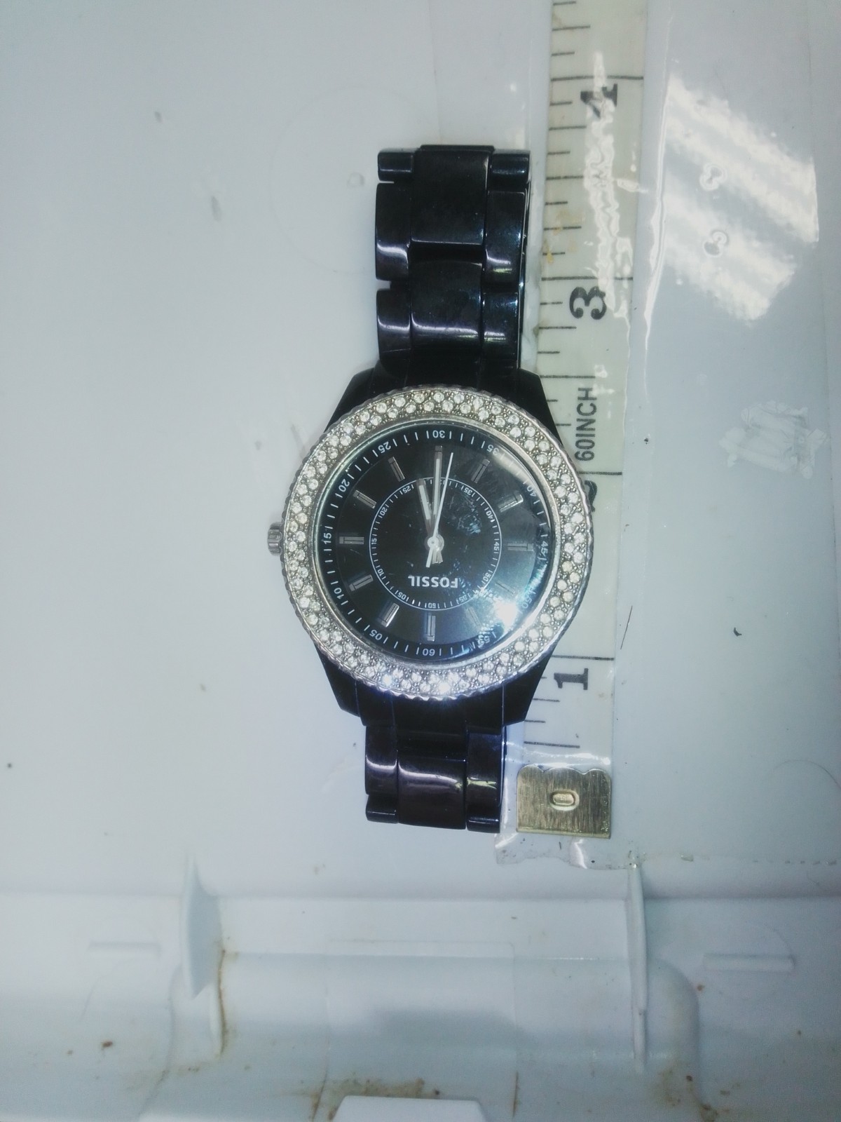 FOSSIL ES-2445 All Stainless Steel Quartz Analog Women’s Watch Sz.6 1/2″