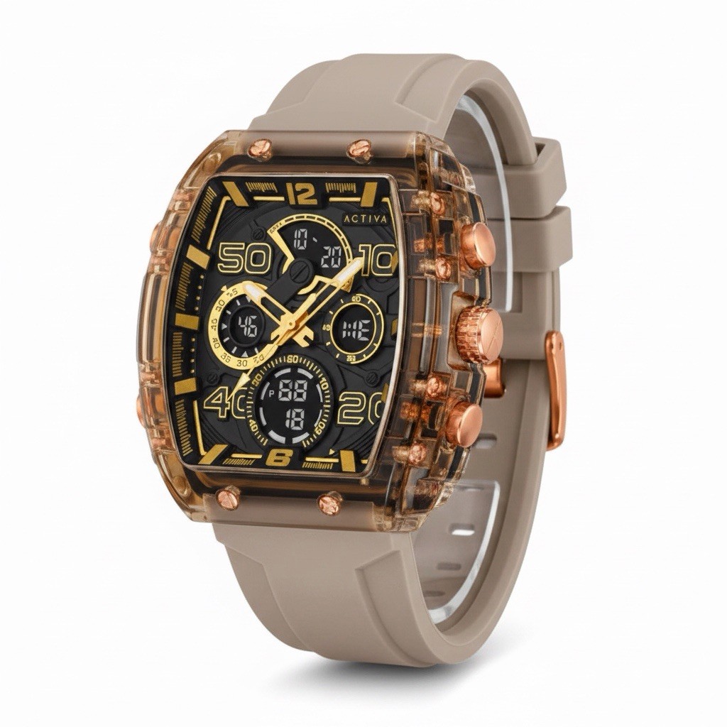 Activa X Invicta Digital Essentials Men’s Watch -.45mm, Apricot ACW8109-007 New