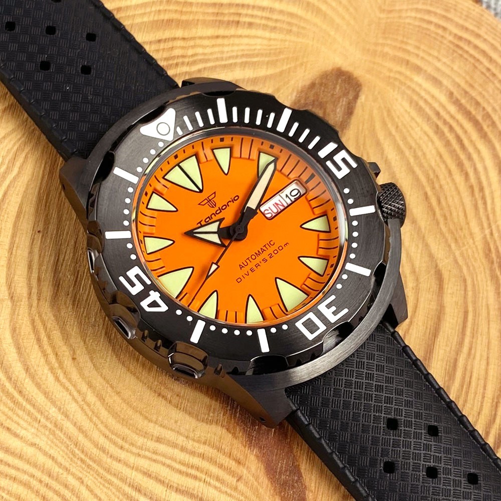 20ATM Diver Tandorio 42mm AR Sapphire Glass Japan NH36 Automatic Men Watch Lume