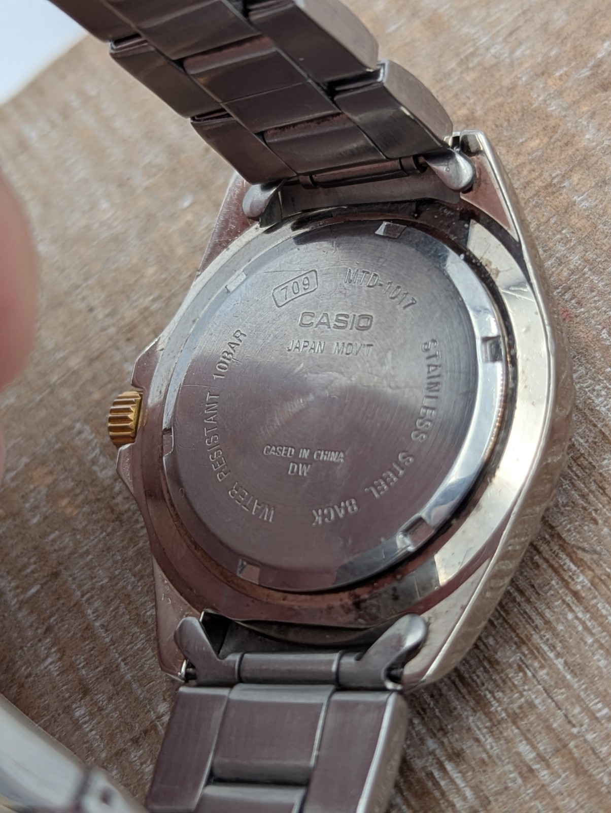 Men’s Vintage 90’s Watch CASIO MTD-1017 709m English/Spanish Days Of Week Func.
