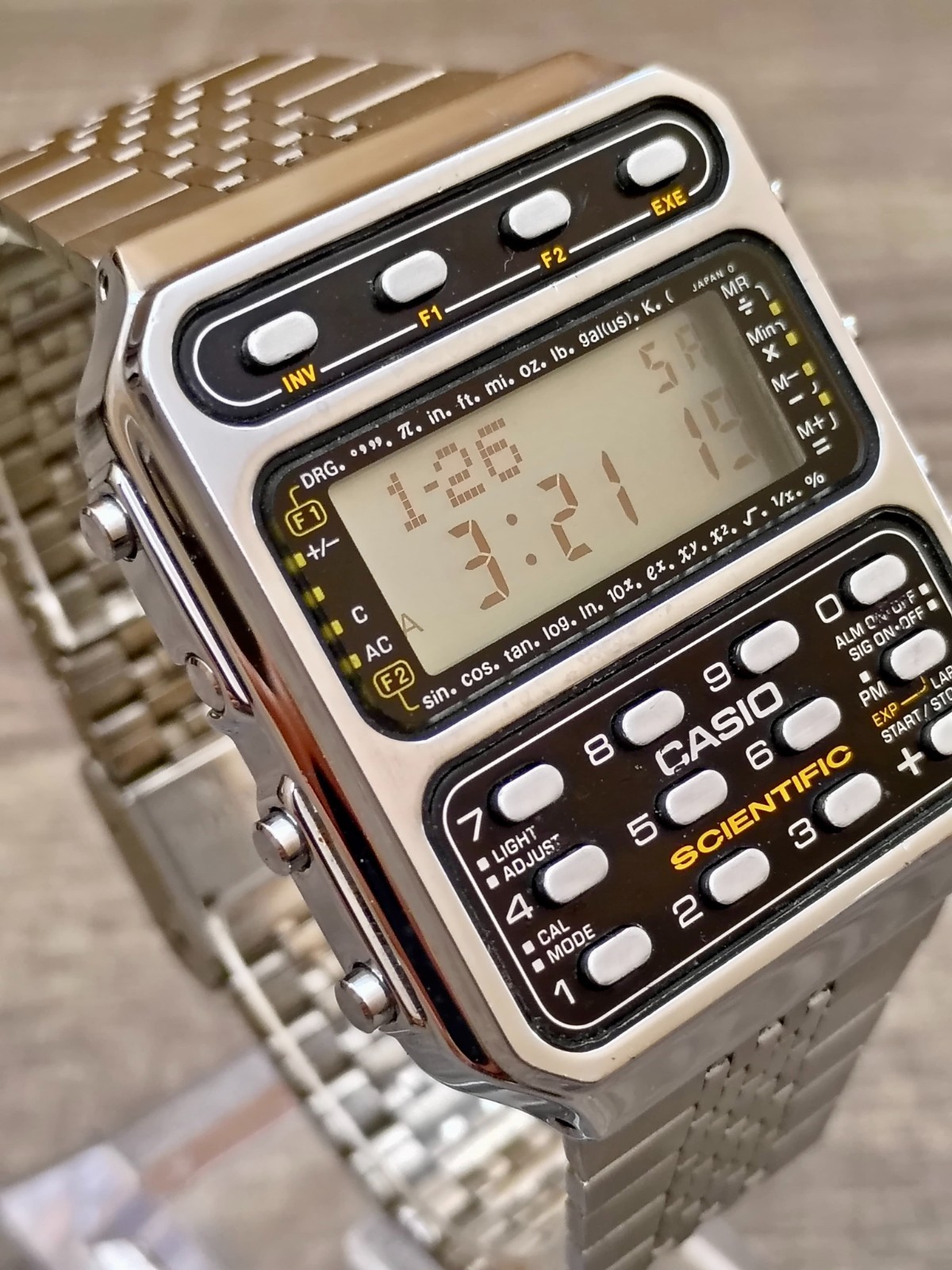 CASIO -Vintage- SCIENTIFIC Calculator Watch CFX-200 -Module 197- GREAT & Working