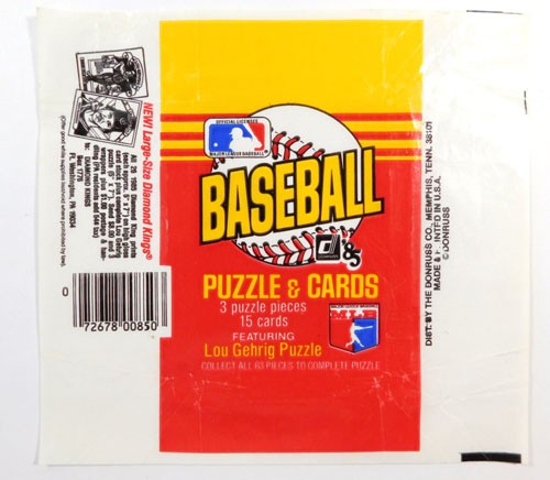 Lot of (5) 1985 Donruss Baseball Wax Wrappers