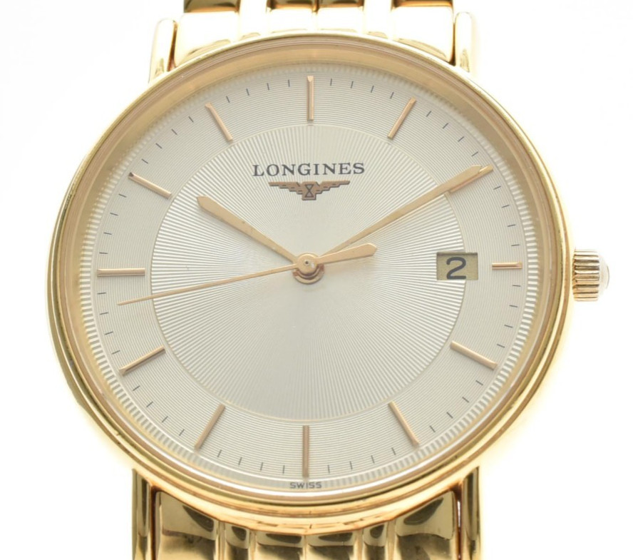 [NEAR MINT] Vintage Longines Grand Classic L4.720.2 Gold Date Quartz Watch Japan
