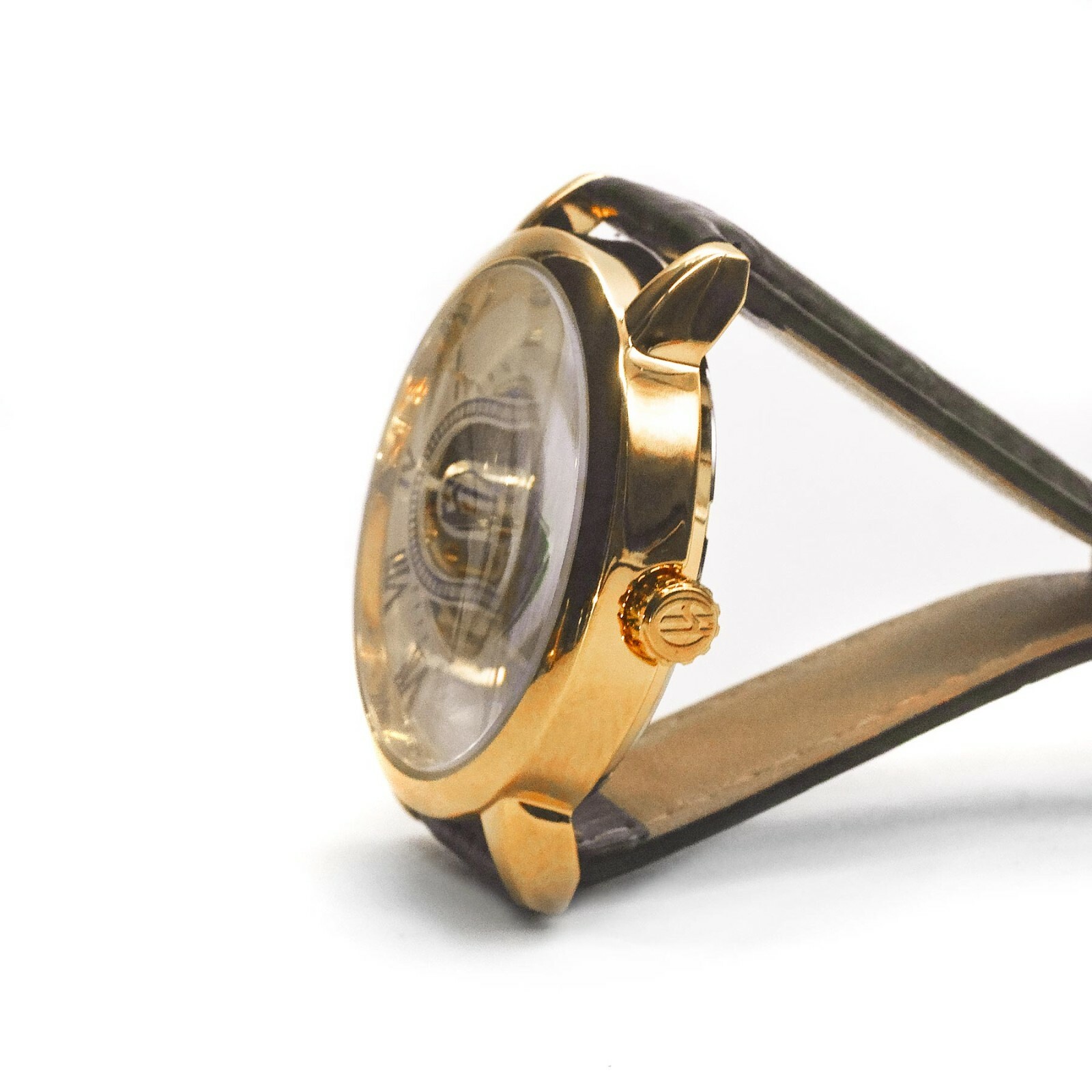 Mechanical Watch STYLISH MAN White, Gold, Black. Shipping from US. Classic Style