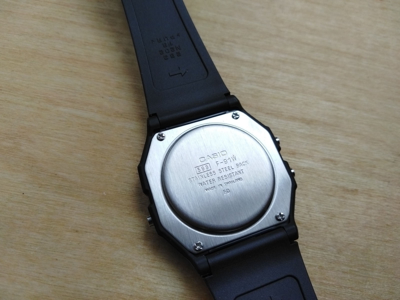 Casio Standard Digital Black Resin Band Watch F91W-3D F-91W-3D