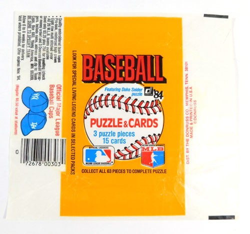 1984 Donruss Baseball Wax Wrapper